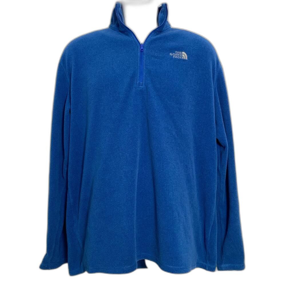 The North Face 1/4 Zip Blue Fleece Pullover Men's Size L